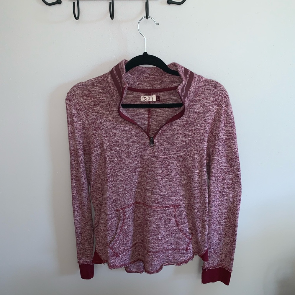 Maroon half zip